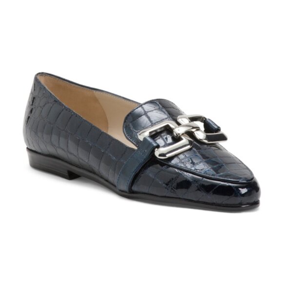 AMALFI Made In Italy Patent Leather Olimpo Loafers - Picture 1 of 2